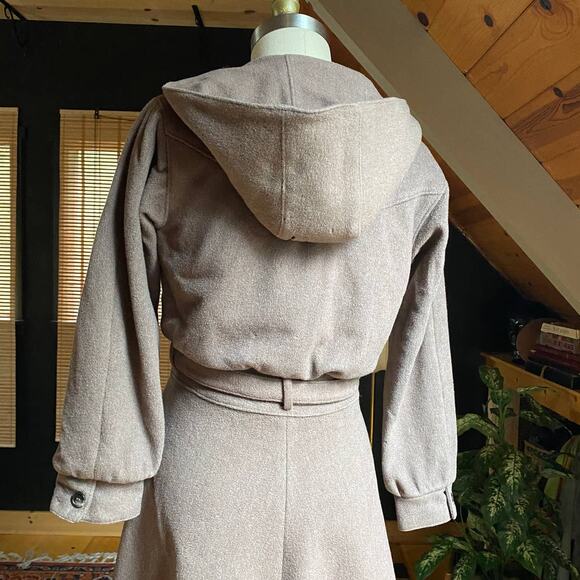 Very Vintage Wool Duster Coat with Hood - Picture 7 of 12